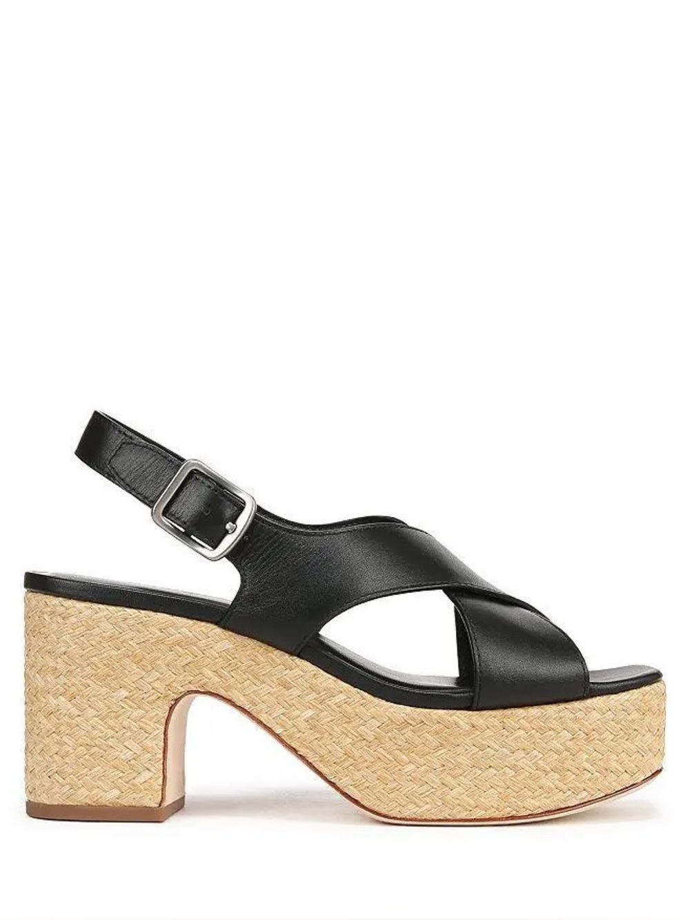 NEW Vince Clementine Black Leather Platform Sandals, Size 9 - Picture 2 of 10